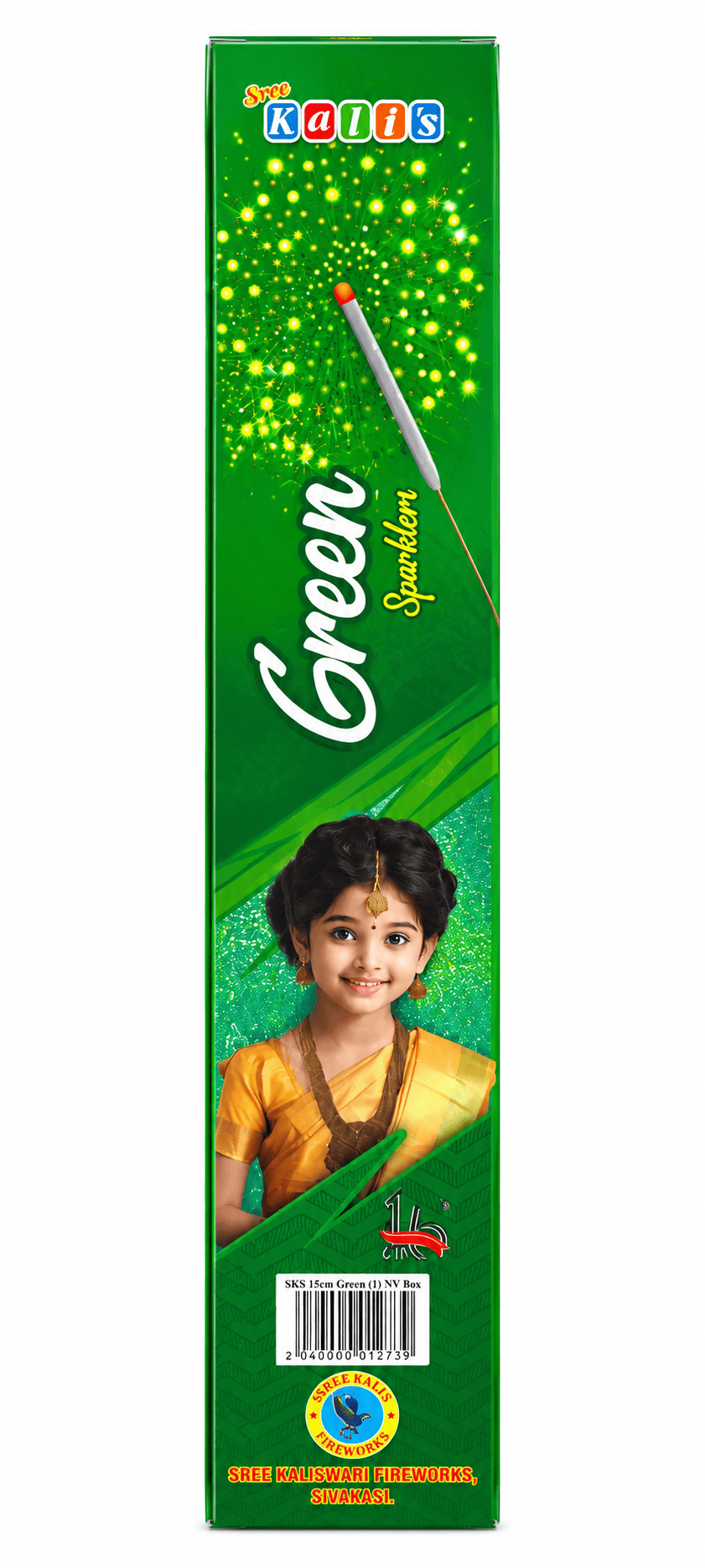 15 cm Green Sparklers